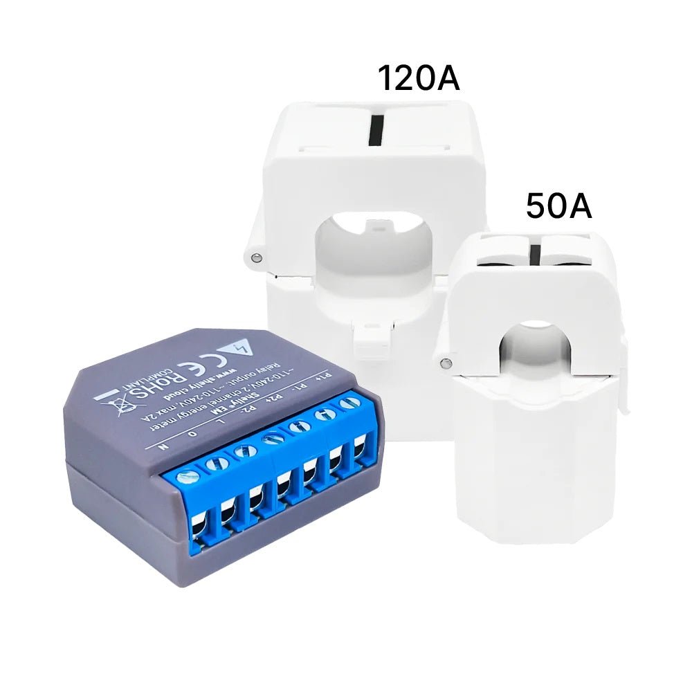 Shelly EM 1 x 50A & 1 x 120A Clamp - Lykalyte